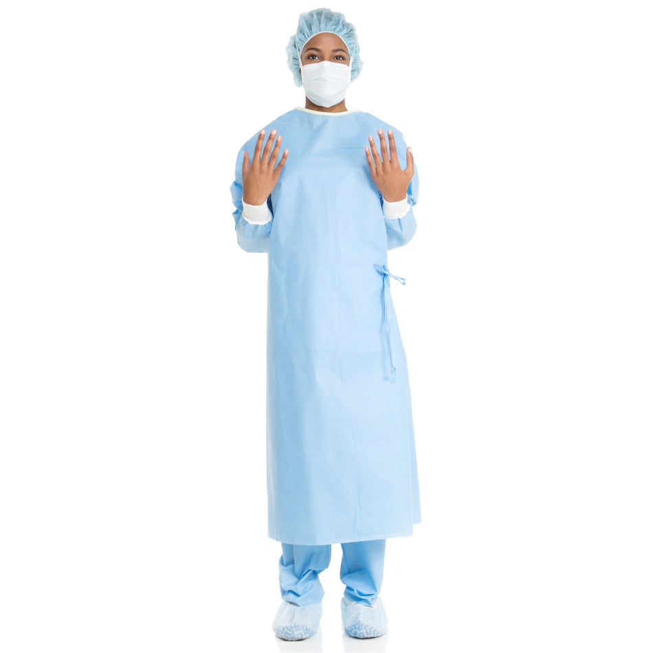 ULTRA Non-Reinforced Surgical Gown with Towel, Small-Non-Reinforced Surgical Gown with Towel ULTRA Small Blue Sterile AAMI Level 3 Disposable