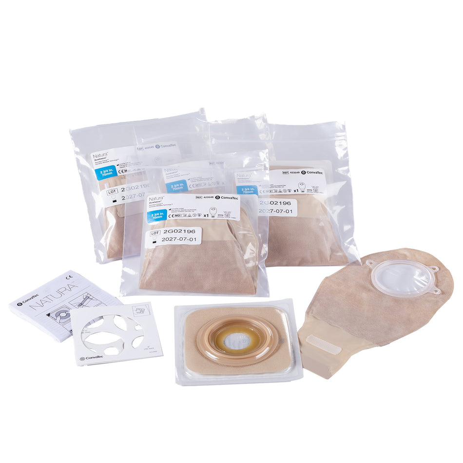 Ostomy Pouch Natura™ One-Piece System Mold to Fit 2-3/4 Inch Stoma Drainable