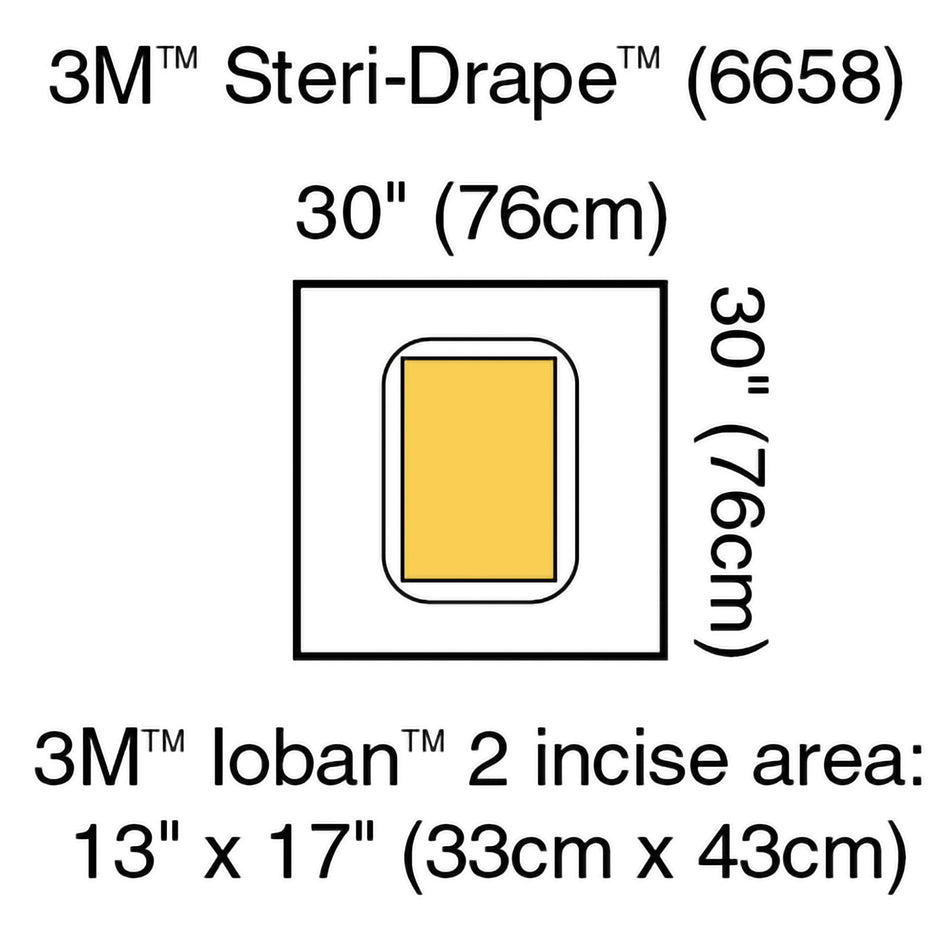 3M� Steri-Drape� Sterile Large Pouch Surgical Drape, 30 x 30 Inch-Surgical Drape 3M� Steri-Drape� Large Pouch with Incise Film 30 W X 30 L Inch Sterile