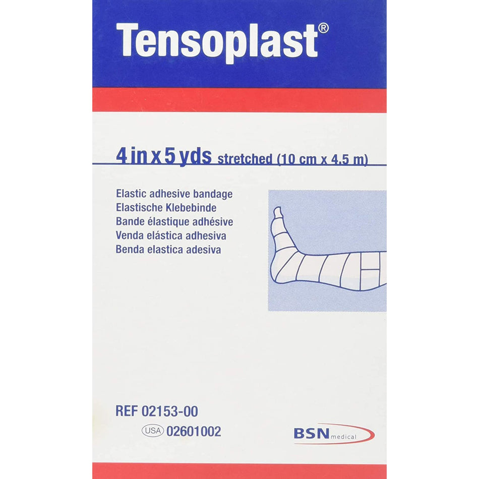 Tensoplast� No Closure Elastic Adhesive Bandage, 4 Inch x 5 Yard-Elastic Adhesive Bandage Tensoplast� 4 Inch X 5 Yard No Closure Tan NonSterile Medium Compression