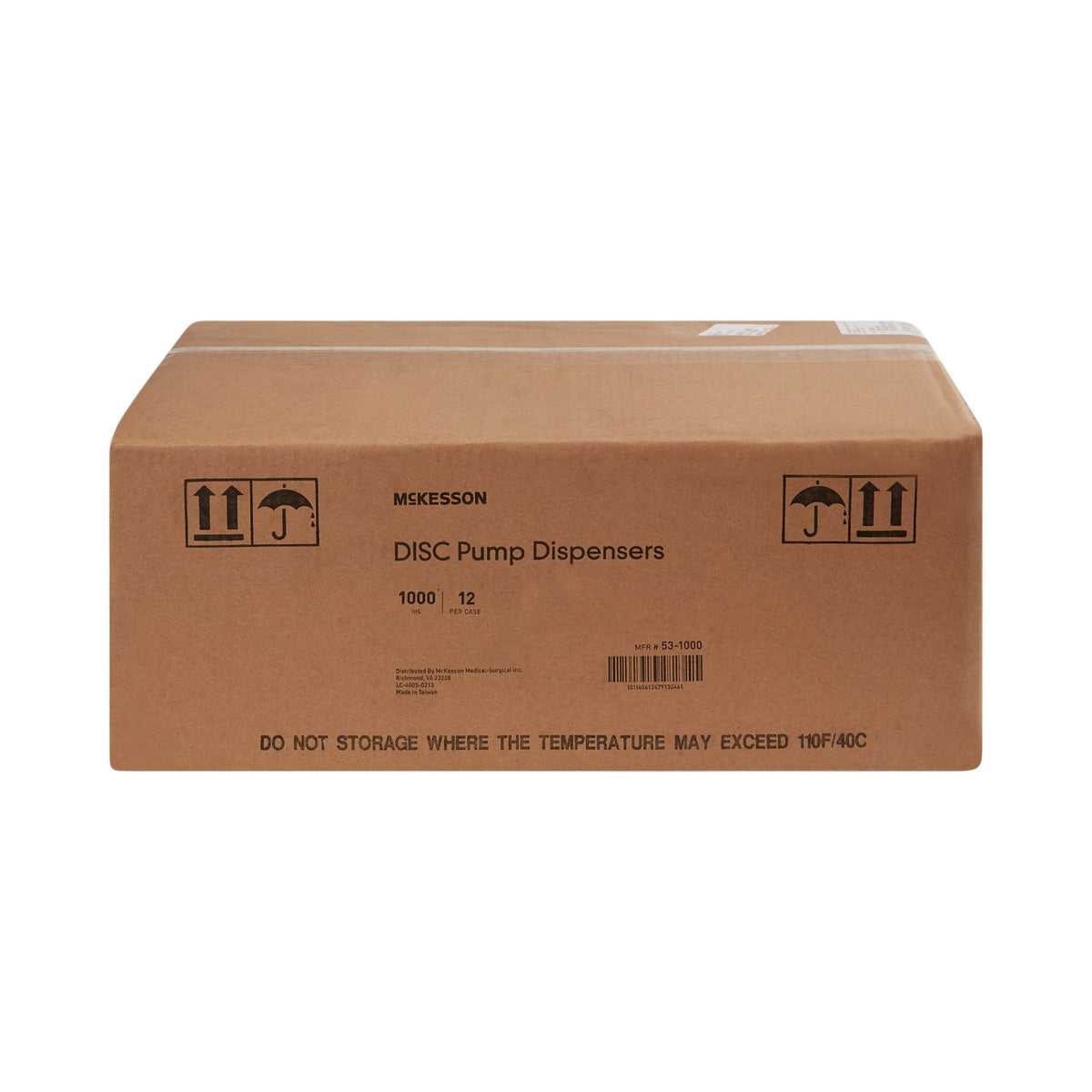 McKesson Soap Dispenser, 1000 mL-Soap Dispenser McKesson White Plastic Manual Push 1000 mL Wall Mount