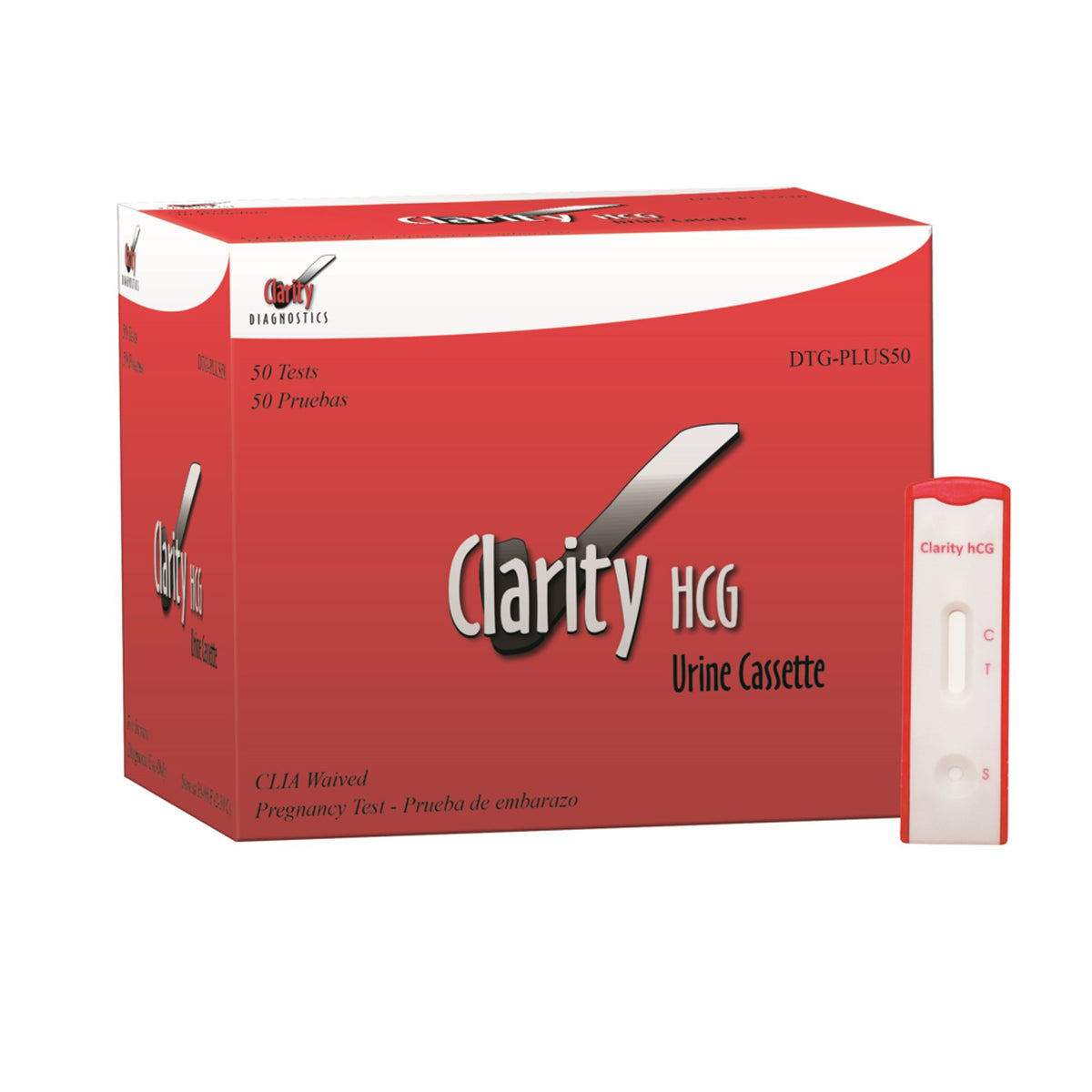 Clarity hCG Pregnancy Fertility Reproductive Health Test Kit-Reproductive Health Test Kit Clarity hCG Pregnancy Test 50 Tests CLIA Waived