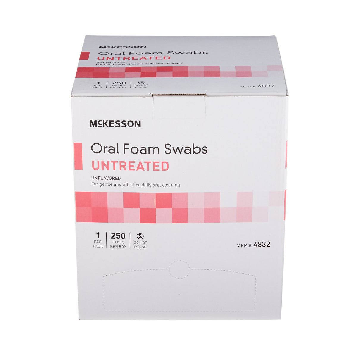 McKesson Oral Swabstick, Foam Tip, Untreated-Oral Swab McKesson Untreated Foam Tip 1 per Pack