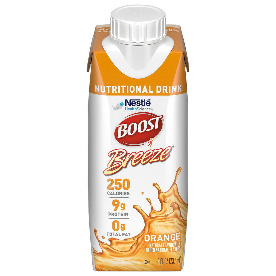 Boost Breeze® Orange Nutritional Drink, 8-ounce Carton - Nutritionals and Feeding Supplies>Nutritionals>Oral Supplements -...