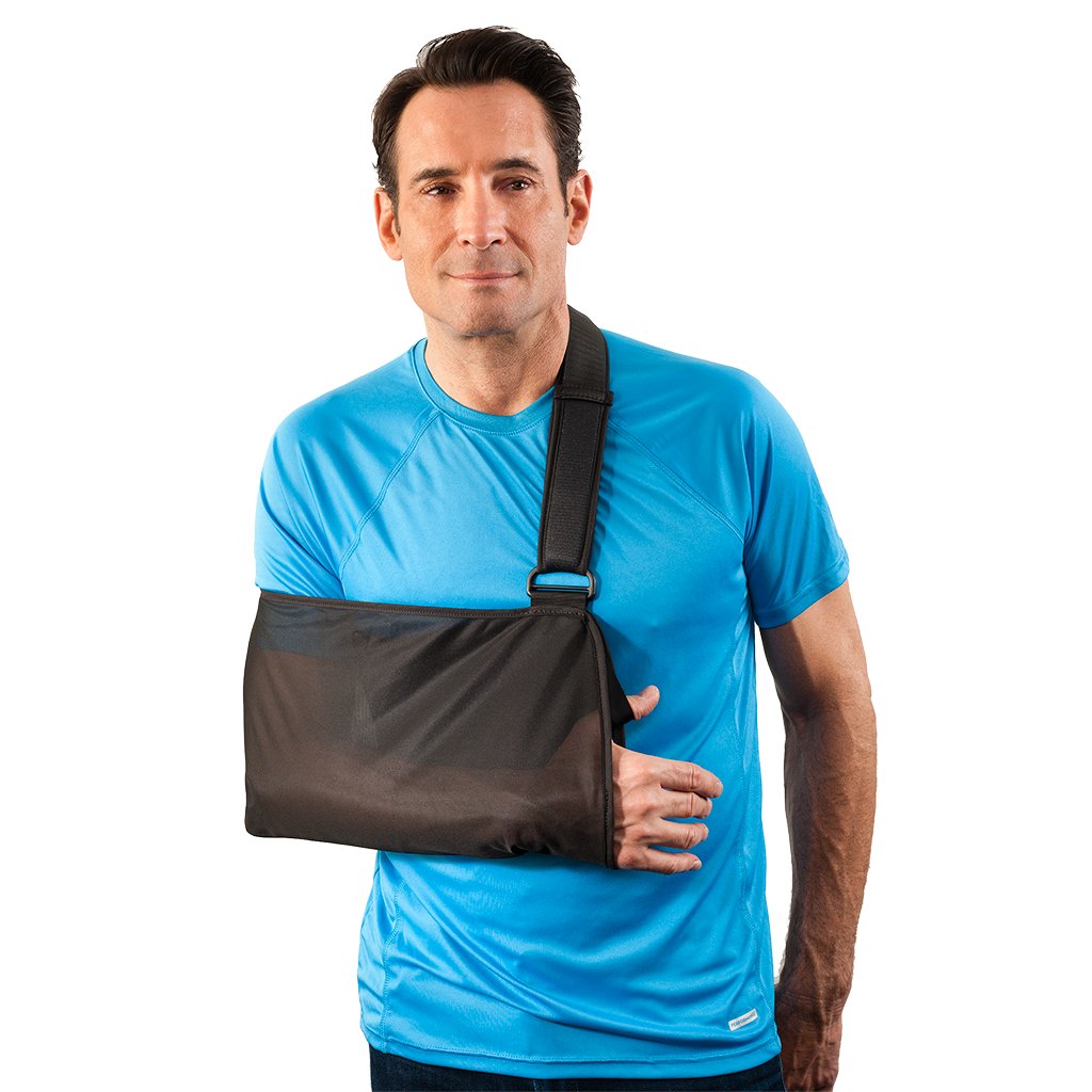 Breg Shoulder Sling-Shoulder Sling Breg Essential Medium Mesh Fabric D-Ring / Hook and Loop Strap Closure Envelope Left or Right Arm