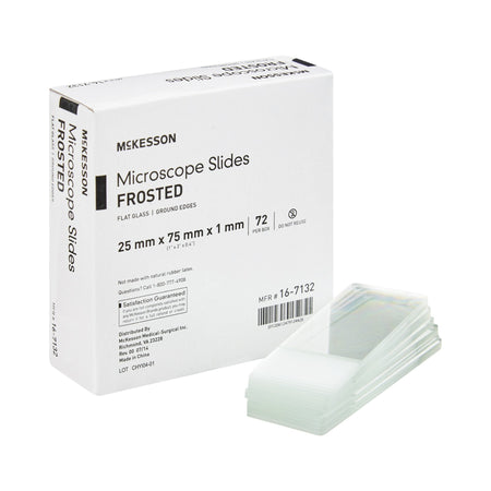 McKesson Frosted Microscope Slide, 1 x 3 Inch-Microscope Slide McKesson 1 X 3 Inch X 1 mm Frosted End