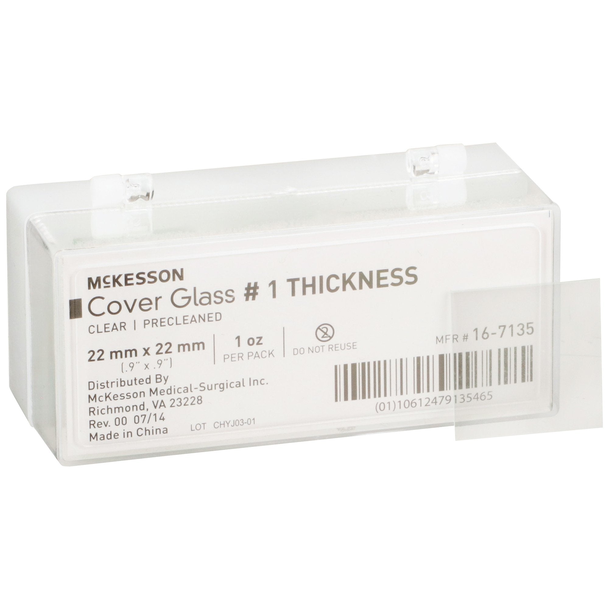 McKesson Cover Glass, 22 x 22 mm - Clinical Laboratory>Laboratory Glassware and Plasticware>Slide Cover Slips - McKesson B...