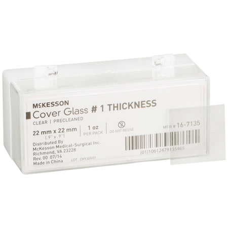 McKesson Cover Glass, 22 x 22 mm - Clinical Laboratory>Laboratory Glassware and Plasticware>Slide Cover Slips - McKesson B...