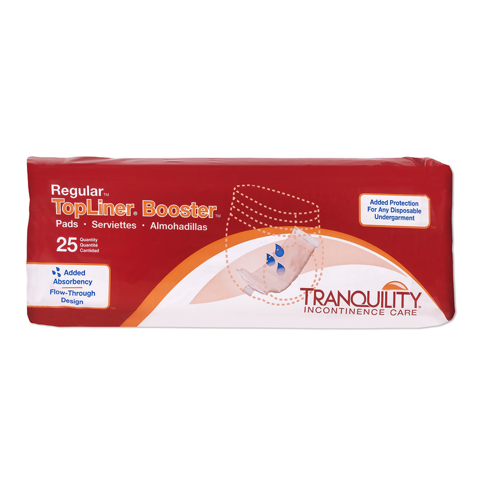 TopLiner Added Absorbency Incontinence Booster Pad, 2 x 14 Inch-Booster Pad Tranquility TopLiner 4 X 14 Inch Heavy Absorbency Super Absorbent Core Regular