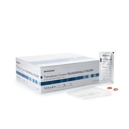 McKesson Telescopically Folded Transducer Cover, 5.5 x 36 Inch - Diagnostic Instruments and Supplies>Ultrasound>Ultrasound...