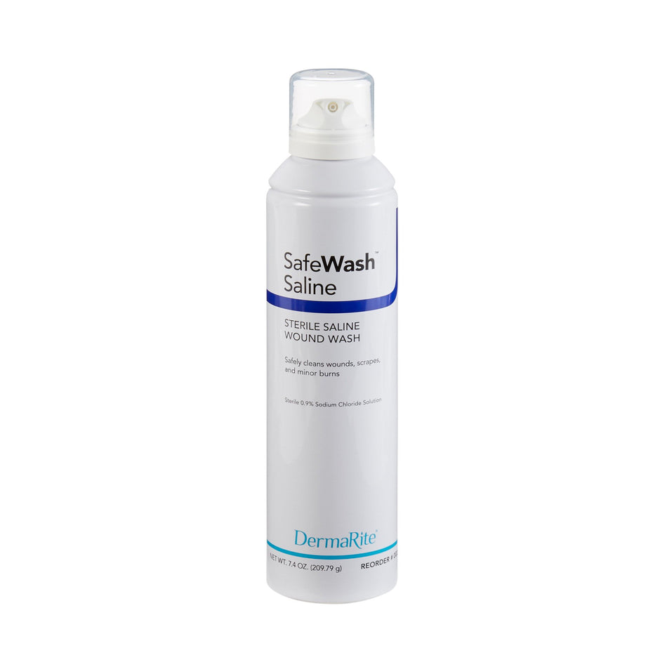 SafeWash Irrigation Solution, Sodium Chloride 0.9%, 7.1-ounce Spray Can-Wound Cleanser SafeWash 7.1 oz. Spray Can Sterile