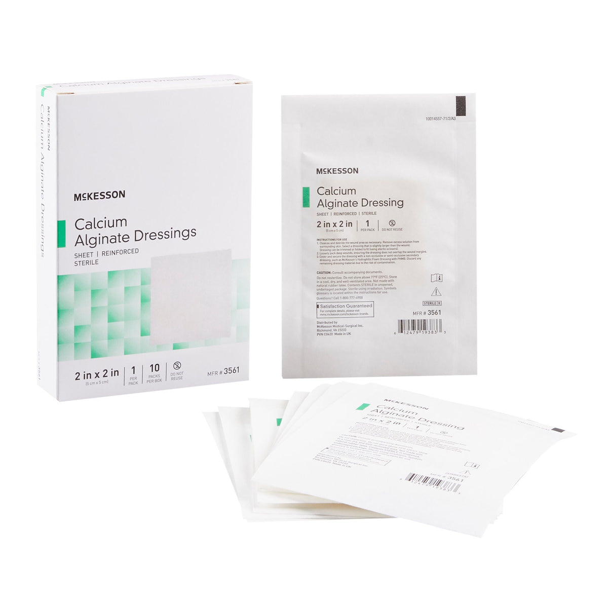 McKesson Alginate Dressing, 2 x 2 Inch - Wound Care>Advanced Wound Care>Alginate Dressings - McKesson Brand