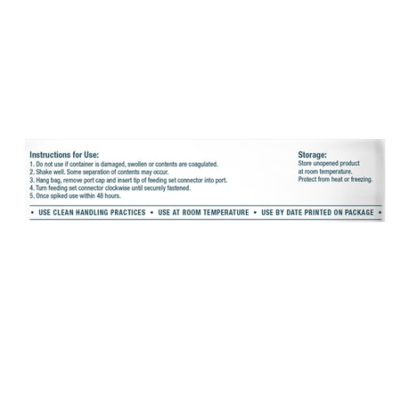 Kate Farms Standard 1.4 Sole-Source Nutrition Formula, 1000 mL Bag-Tube Feeding Formula Kate Farms Standard 1.4 Closed System Unflavored Liquid 1000 mL Ready to Hang Prefilled Container