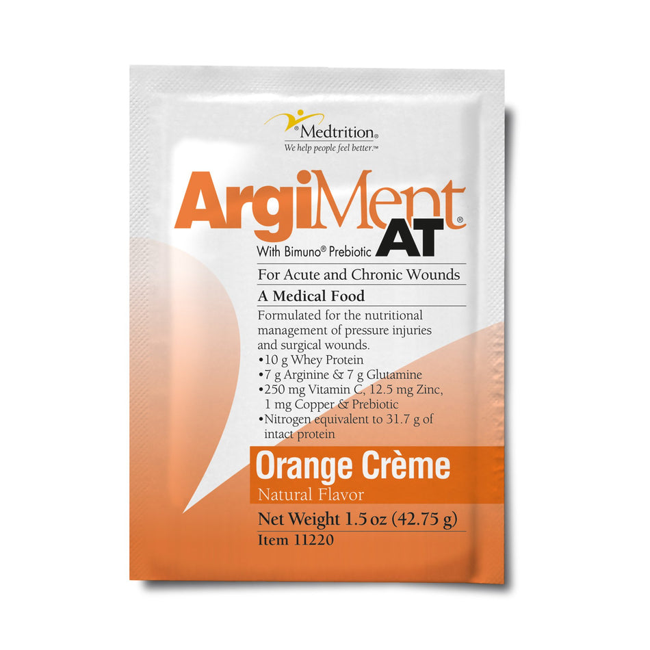 ArgiMent AT Orange Crme Medical Food for Acute and Chronic Wounds, 42.75 Gram Packet-Oral Supplement ArgiMent AT Orange Crme Flavor Powder 1.5 oz. Individual Packet