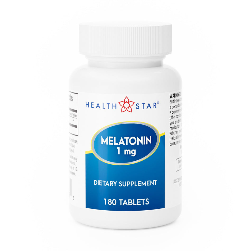 Geri-Care Melatonin Natural Sleep Aid-Natural Sleep Aid Geri-Care 180 per Bottle Tablet 1 mg Strength