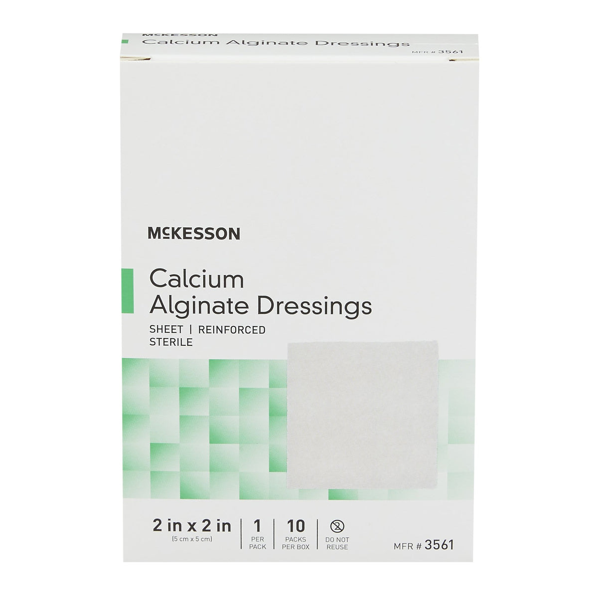 McKesson Alginate Dressing, 2 x 2 Inch-Alginate Dressing McKesson 2 X 2 Inch Square