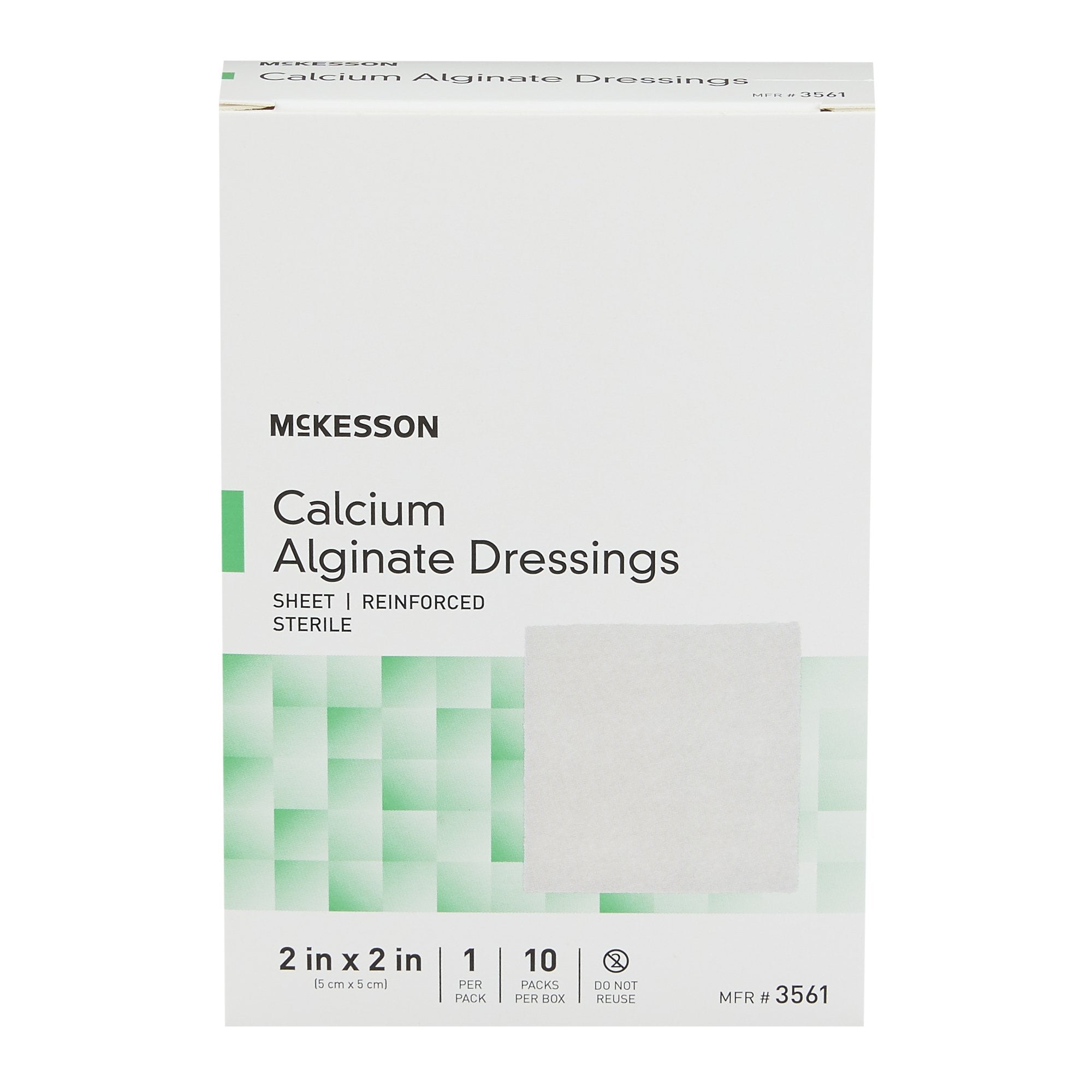 McKesson Alginate Dressing, 2 x 2 Inch-Alginate Dressing McKesson 2 X 2 Inch Square