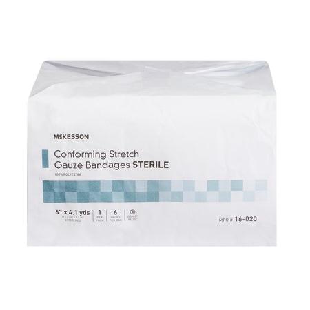 McKesson Sterile Conforming Bandage, 6 Inch x 4-1/10 Yard-Conforming Bandage McKesson 6 Inch X 4-1/10 Yard Sterile 1 per Pack