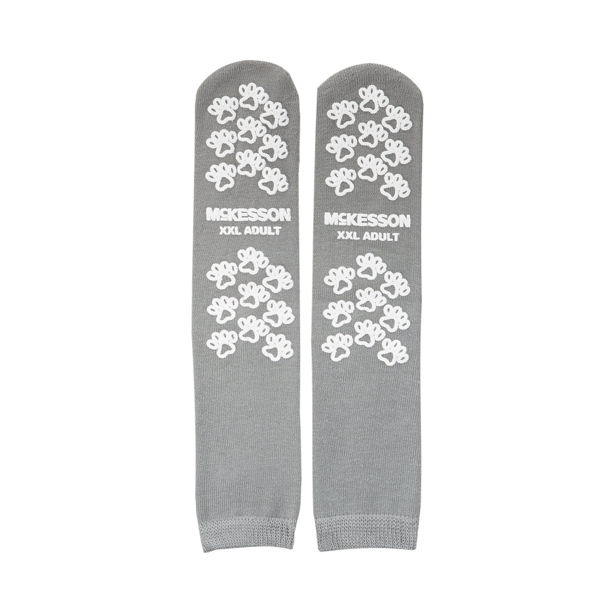 McKesson Terries Adult Slipper Socks, 2X-Large, Gray-Slipper Socks McKesson Terries Unisex Adult 2X-Large Double Tread Single Patient Use Gray