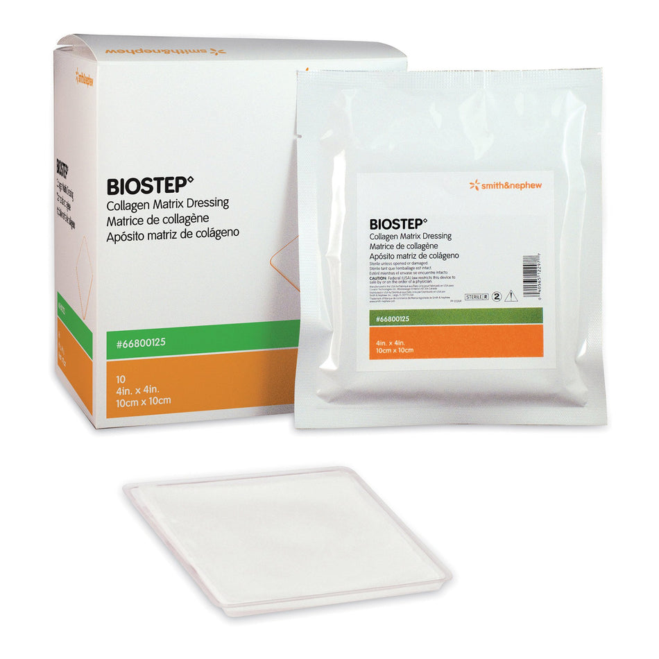 Biostep Collagen Dressing, 10 x 10 Centimeter-Collagen Dressing Biostep 4 X 4 Inch Square Sterile