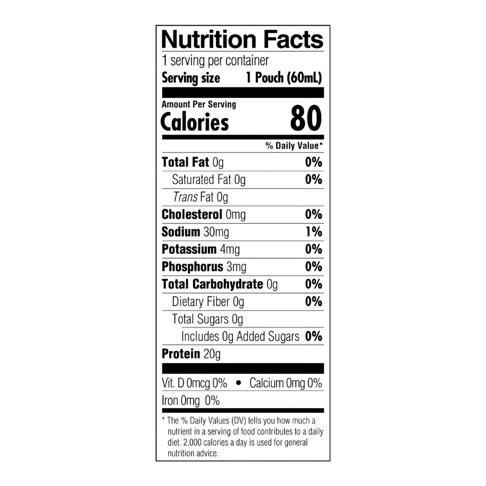 Tube Feeding Formula ProSource® TF20 Unflavored Liquid 60 mL Pouch - Nutritionals and Feeding Supplies>Nutritionals>Oral S...