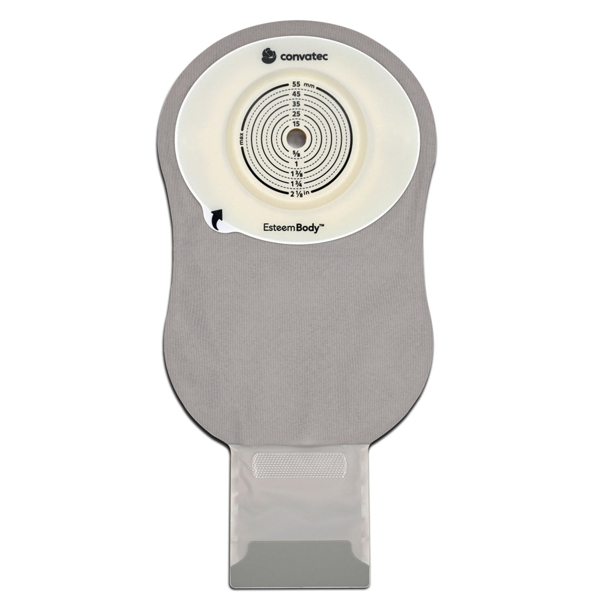 Ostomy Pouch Esteem Body™ One-Piece System 11 Inch Length Convex, Trim To Fit 10 to 45 mm Stoma Drainable - Ostomy>Ostomy...