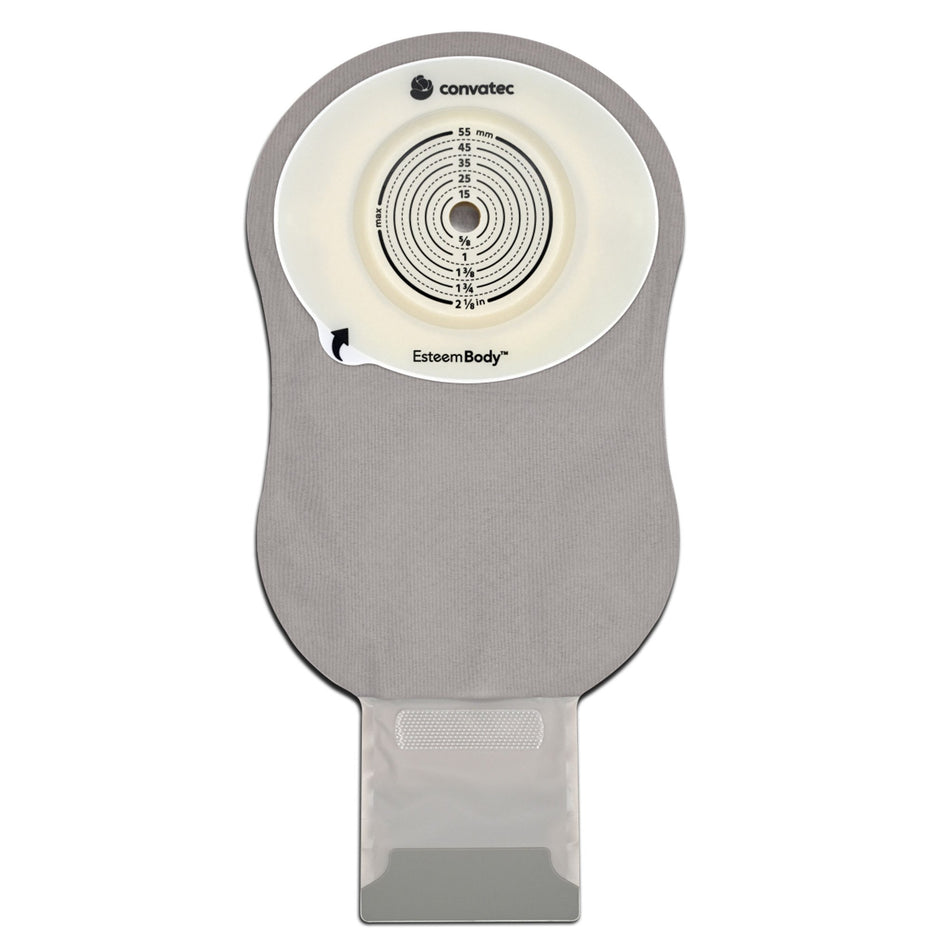 Ostomy Pouch Esteem Body™ One-Piece System 11 Inch Length Convex, Trim To Fit 10 to 45 mm Stoma Drainable - Ostomy>Ostomy...