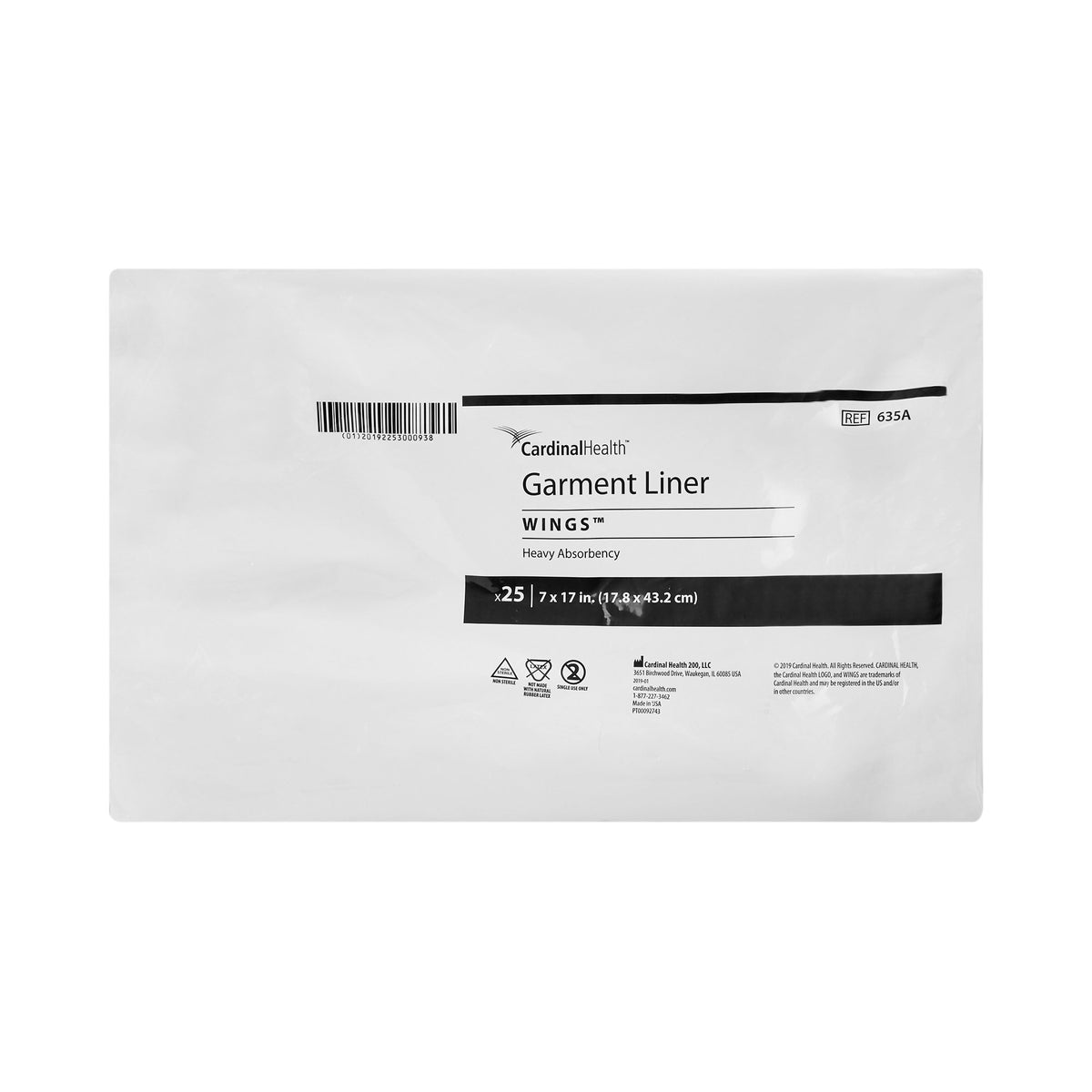 Simplicity Incontinence Liner, Polymer Core, One Size Fits Most Adults, Unisex, Disposable,-Incontinence Liner Wings 7 X 17 Inch Moderate Absorbency Polymer Core One Size Fits Most