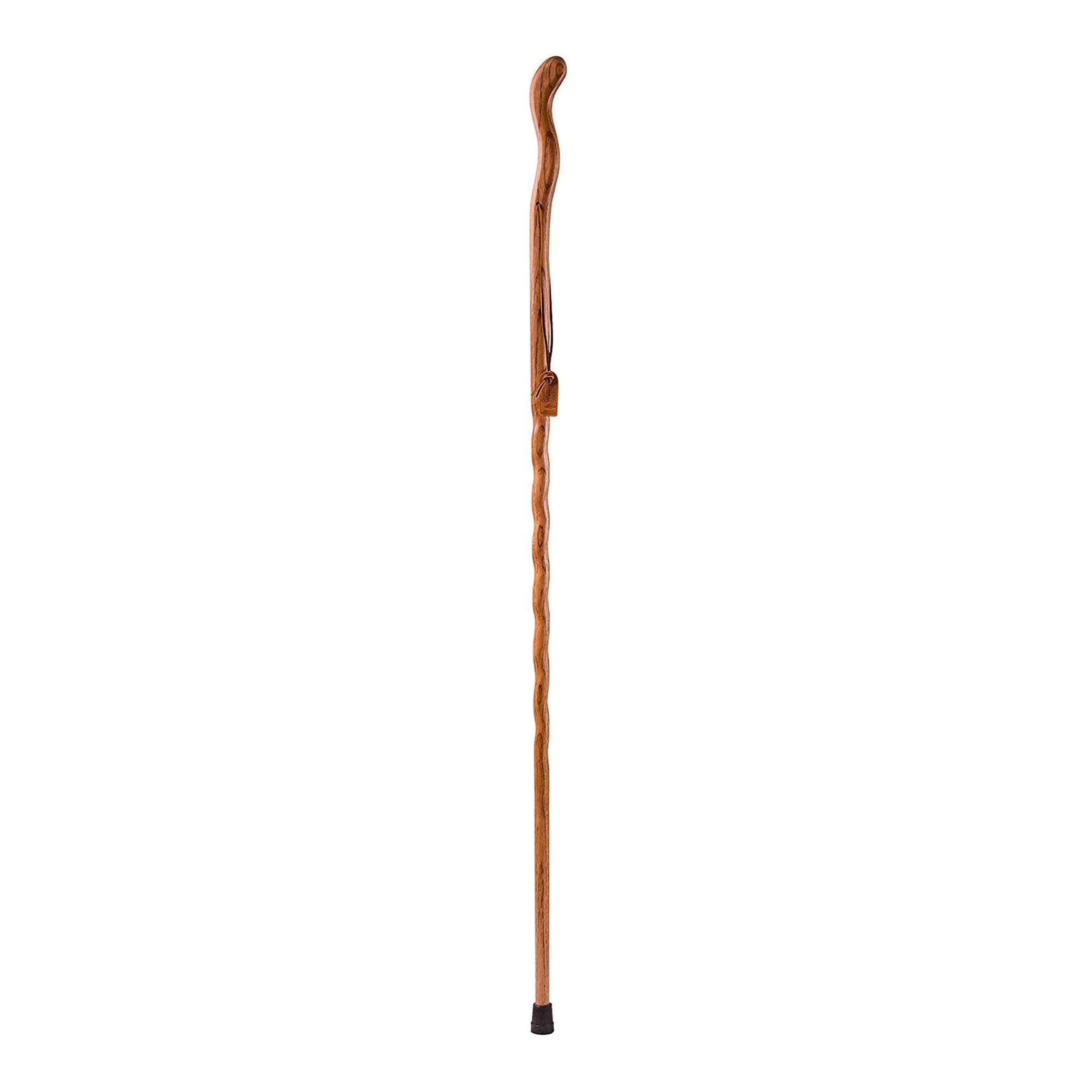 Brazos Twisted Oak Ergonomic Fitness Handcrafted Walking Stick, 55-Inch, Tan-Walking Stick Brazos Twisted Fitness Walker Wood 55 Inch Height Tan