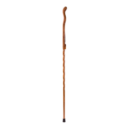 Brazos Twisted Oak Ergonomic Fitness Handcrafted Walking Stick, 55-Inch, Tan-Walking Stick Brazos Twisted Fitness Walker Wood 55 Inch Height Tan