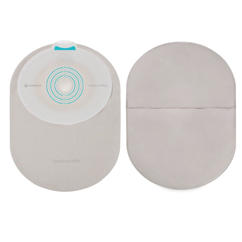 SenSura Mio One-Piece Closed End Opaque Filtered Ostomy Pouch, Mini Length, 5/8 to 1 Inch Stoma-"Ostomy Pouch SenSura Mio One-Piece System 5-1/4 Inch Length, Mini Flat, Trim to Fit 5/8 to 1-3/4 Inch Stoma Closed End"
