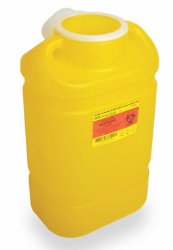 BD Chemotherapy Sharps Container, 12 x 10½ x 7½ Inch - Needles and Syringes>Sharps Collectors>Sharps Containers - BD