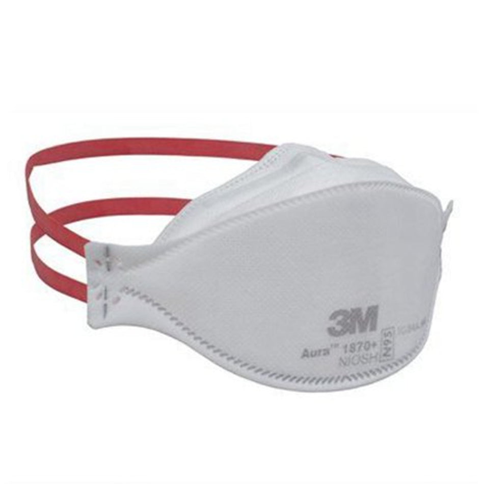 3M Aura N95 Particulate Respirator and Surgical Mask-Particulate Respirator / Surgical Mask 3M Aura Medical N95 ASTM F1862 Elastic Strap One Size Fits Most