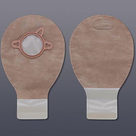 New Image Two-Piece Drainable Beige Filtered Ostomy Pouch, 7 Inch Length, 2 Inch Flange-Ostomy Pouch New Image Two-Piece System 7 Inch Length Drainable