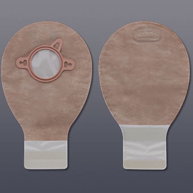 New Image Two-Piece Drainable Beige Filtered Ostomy Pouch, 7 Inch Length, 2 Inch Flange-Ostomy Pouch New Image Two-Piece System 7 Inch Length Drainable
