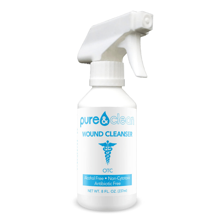 Pure & Clean Wound Cleanser, 8 oz. Pump Bottle-Wound Cleanser Pure&Clean� 8 oz. Spray Bottle NonSterile Antimicrobial