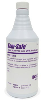 Kem-Safe Glutaraldehyde/OPA Neutralizing Solution-OPA / Glutaraldehyde Neutralizer Kem-Safe RTU Liquid 32 oz. Bottle Single Use