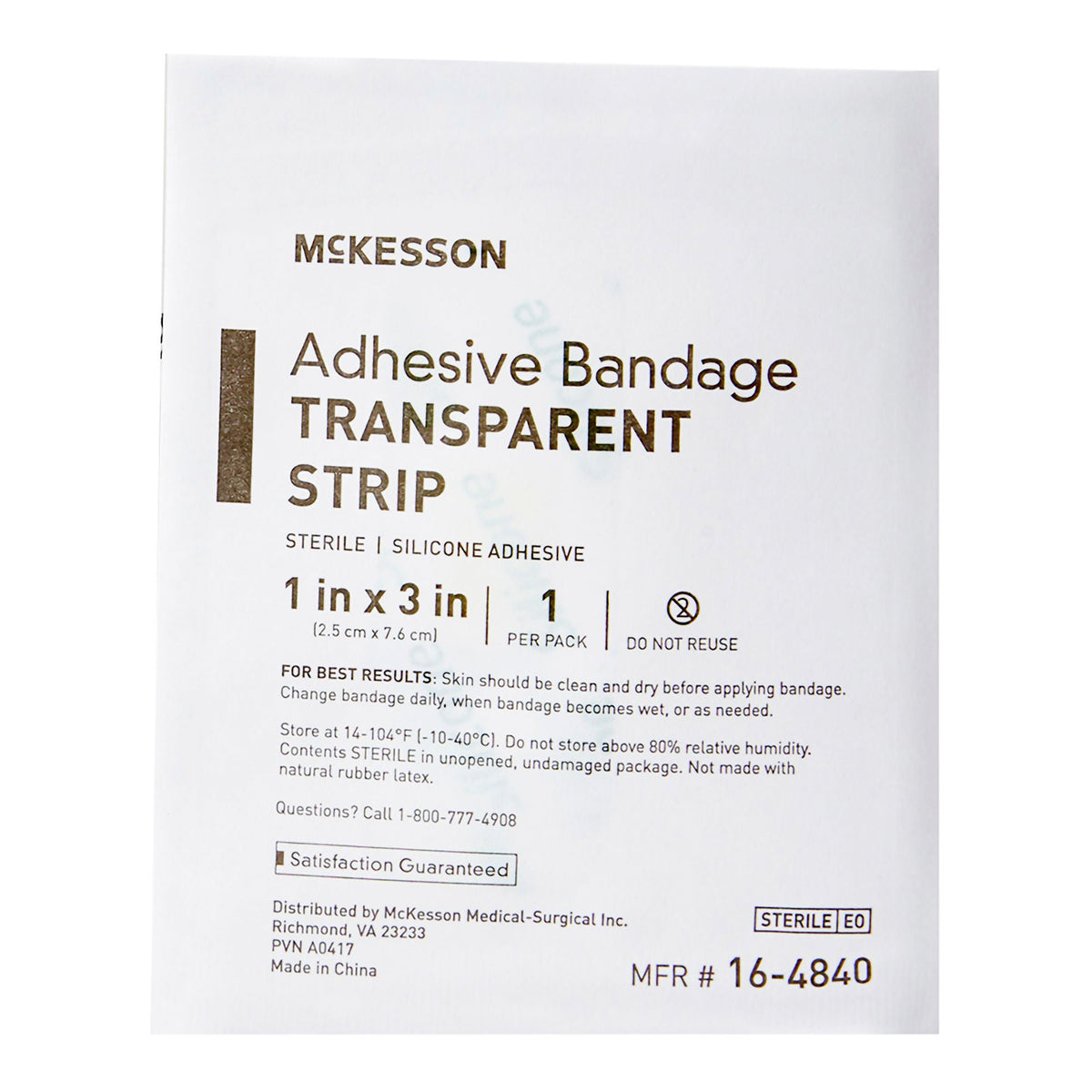 McKesson Sheer Adhesive Strip, 1 x 3 Inch - Wound Care>General Wound Care>Adhesive Bandages - McKesson Brand