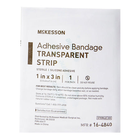 McKesson Sheer Adhesive Strip, 1 x 3 Inch - Wound Care>General Wound Care>Adhesive Bandages - McKesson Brand