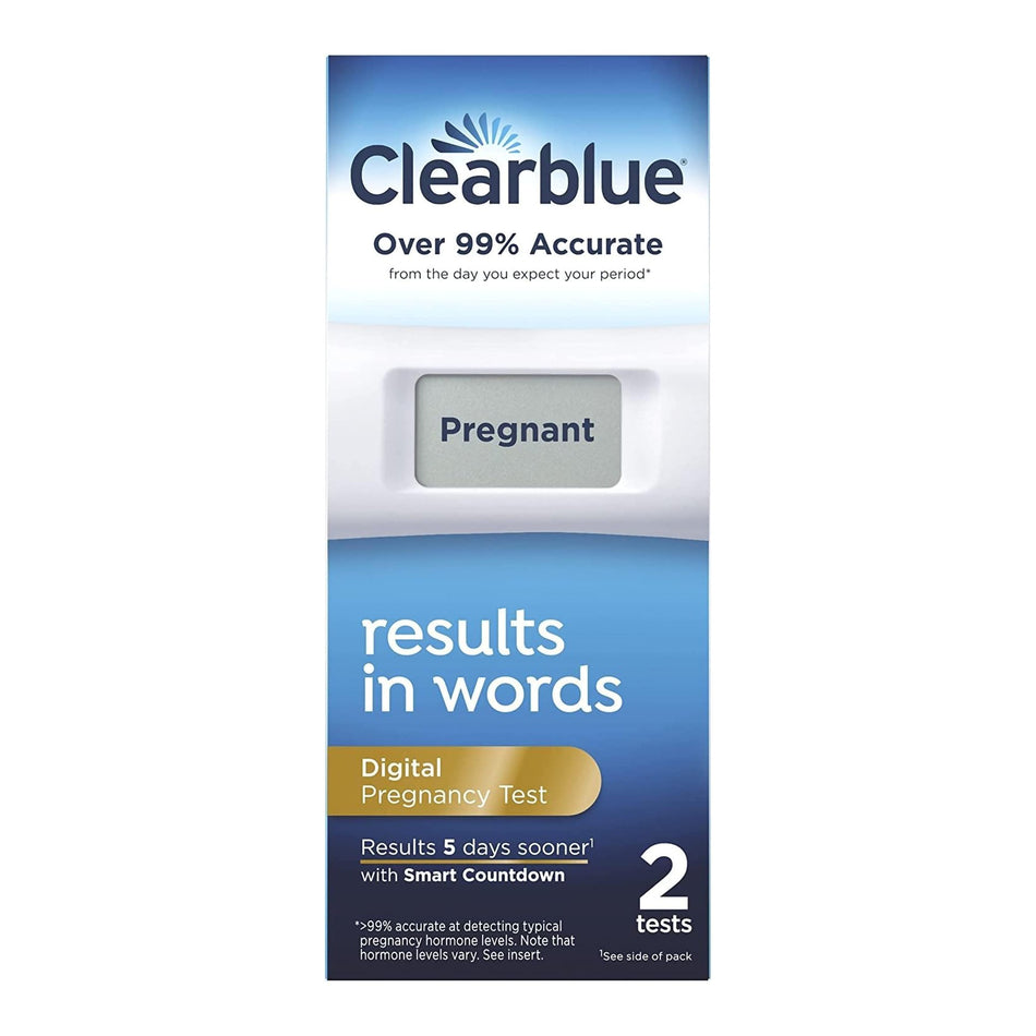 Clearblue hCG Pregnancy Home Device Reproductive Health Test Kit-Reproductive Health Test Kit Clearblue hCG Pregnancy Test 2 Tests CLIA Waived