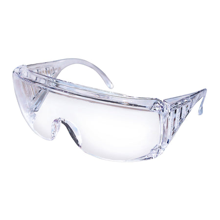 MCR Safety 98 Series Safety Glasses-Safety Glasses Yukon Wraparound Clear Tint Polycarbonate Lens Clear Frame Over Ear One Size Fits Most