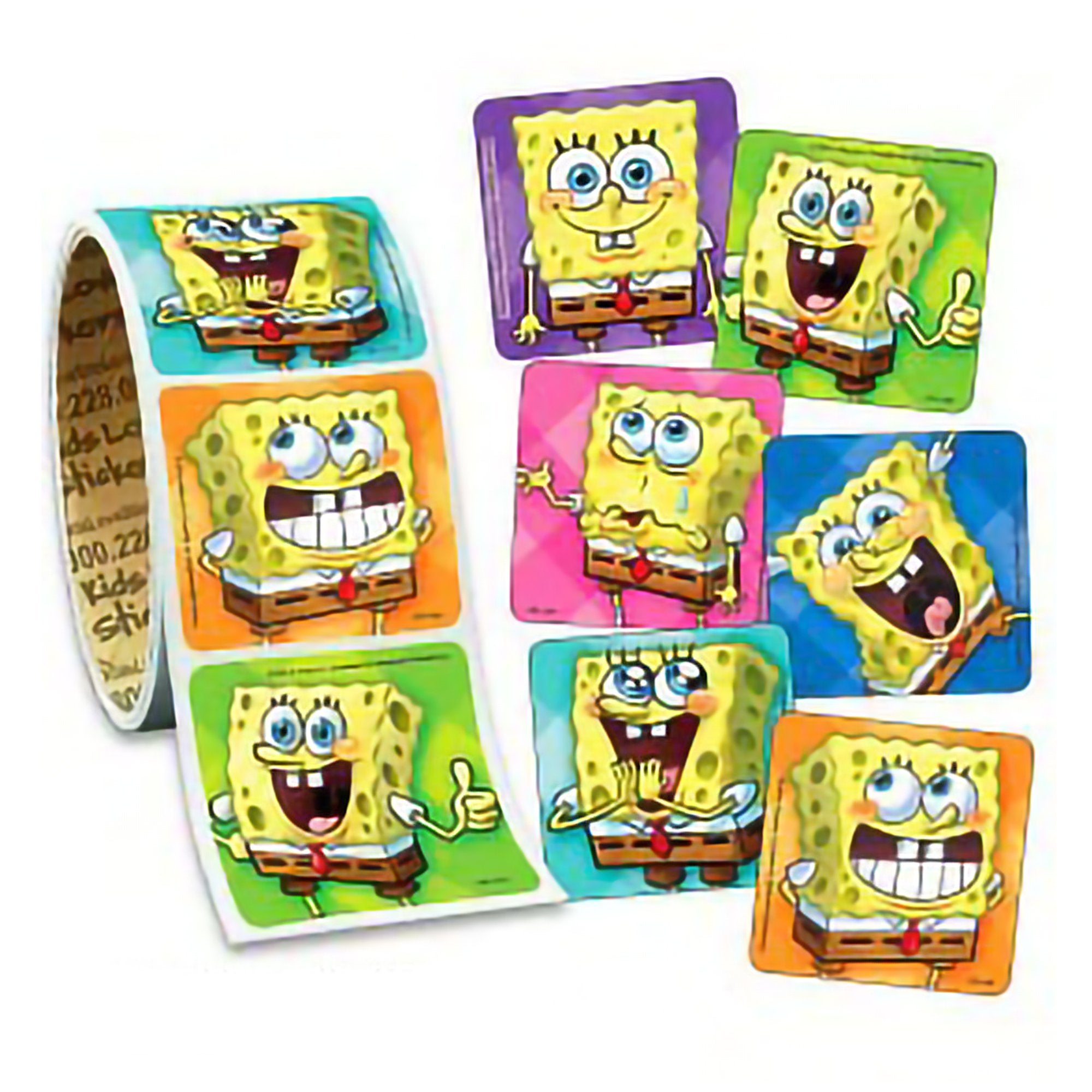 Medibadge® KLS™ Spongebob Faces Mega Roll Value Stickers™ - Nurse's Station and Office Supplies>Stickers and Coloring Book...