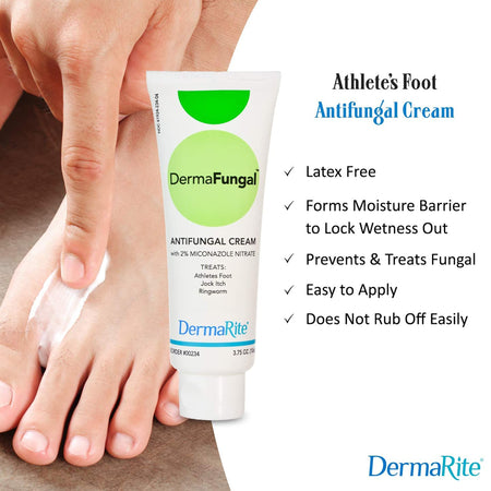 DermaFungal Miconazole Nitrate Antifungal Cream-Antifungal DermaFungal 2% Strength Cream 3.75 oz. Tube