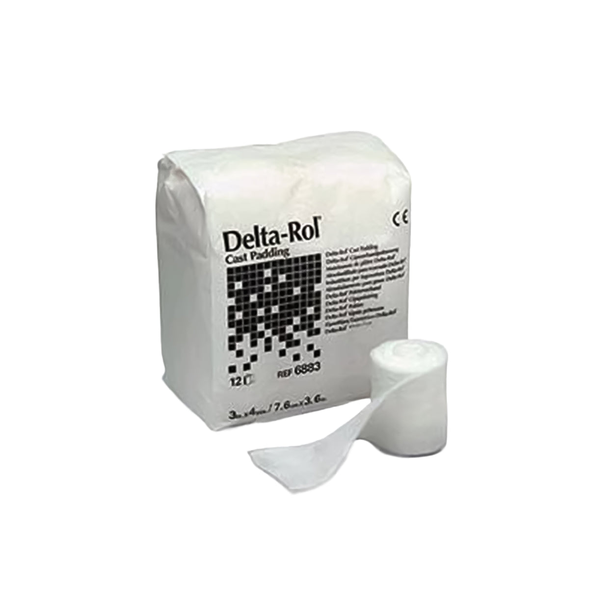 Delta-Rol® White Acrylic Undercast Cast Padding, 4 Inch x 4 Yard - Orthopedic>Casting>Cast Padding - BSN Medical