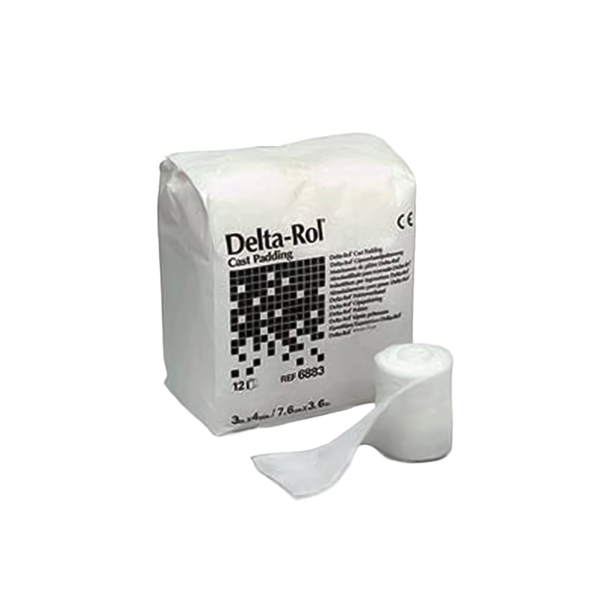 Delta-Rol® White Acrylic Undercast Cast Padding, 4 Inch x 4 Yard - Orthopedic>Casting>Cast Padding - BSN Medical