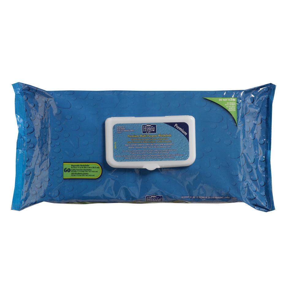 Hygea Scented Multi-Purpose Washcloths-Personal Cleansing Wipe Hygea Premium Soft Pack Scented 60 Count