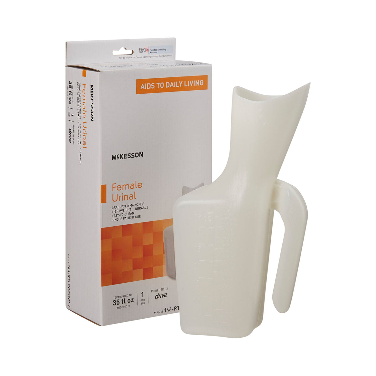 McKesson Female Urinal without Cover - Urological>Urinals - McKesson Brand