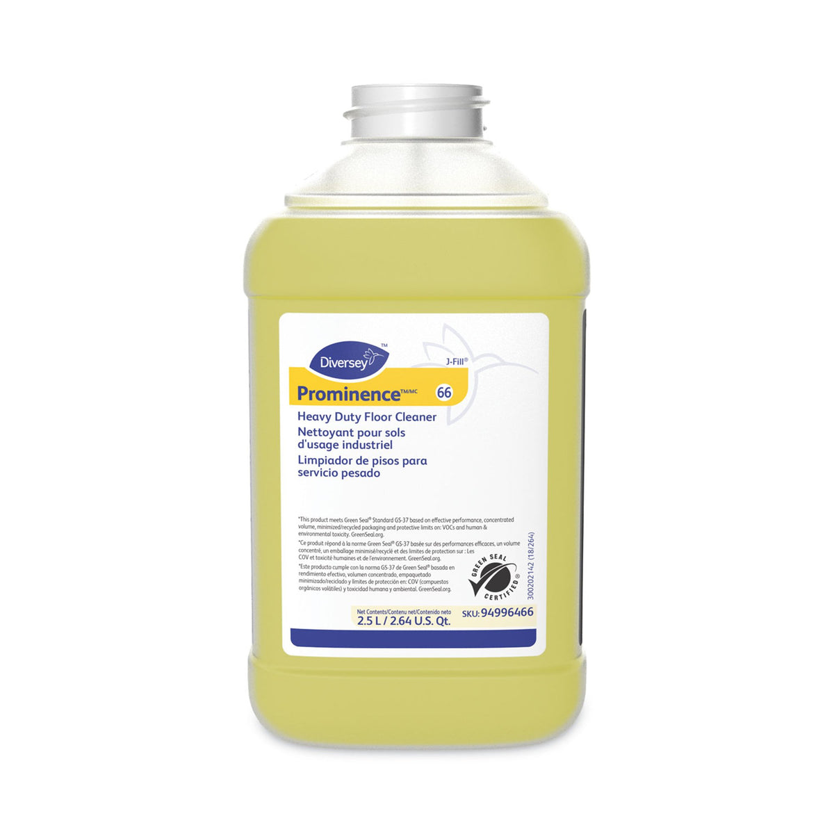 Prominence HD Floor Cleaner-Floor Cleaner Diversey Prominence HD Liquid 2.5 Liter Bottle Citrus Scent J-Fill Dispensing Systems