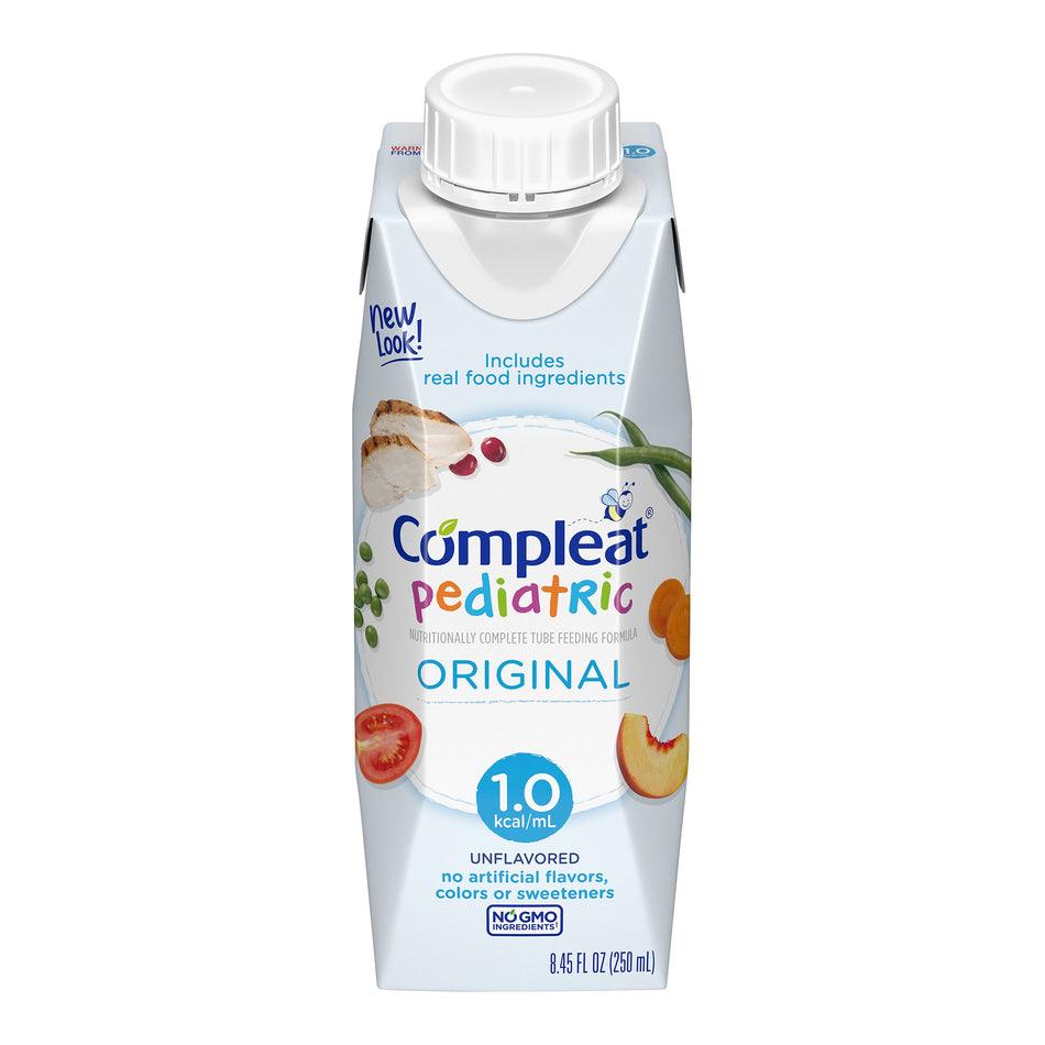 Compleat� Pediatric Ready to Use Pediatric Tube Feeding Formula, 8.45-ounce carton-Pediatric Tube Feeding Formula Compleat� Pediatric Original Unflavored 8.45 oz. Reclosable Carton Liquid Real Food Ingredients