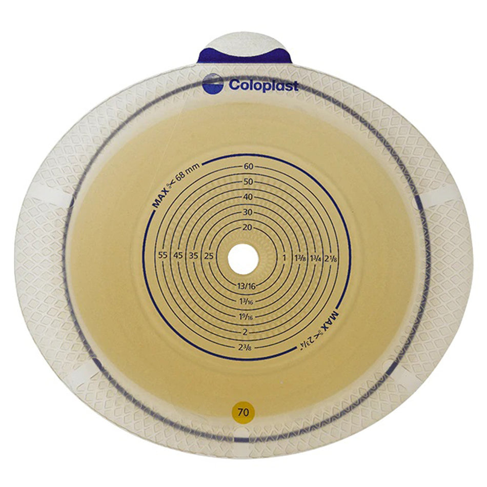SenSura Flex Ostomy Barrier With 3/8-2 Inch Stoma Opening-"Ostomy Barrier Sensura Flex Trim to Fit, Standard Wear Double Layer Adhesive 70 mm Flange Yellow Code System 3/8 to 2-3/4 Inch Opening"